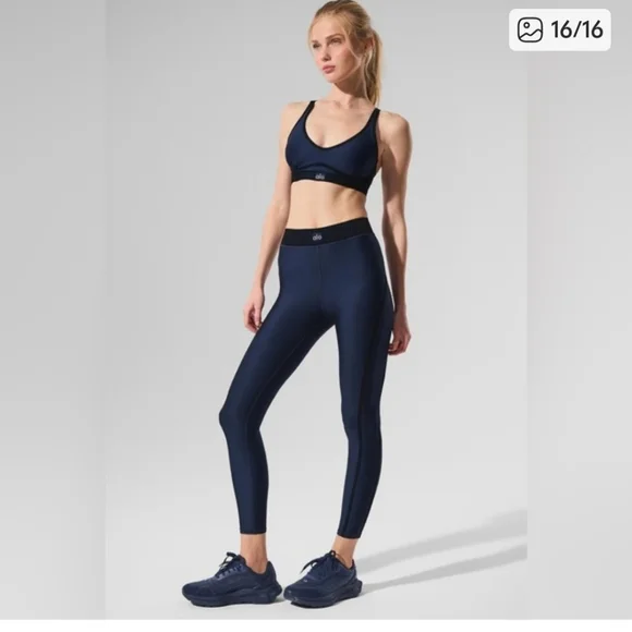 ALO AIRLIFT Navy Leggings and BRA SET XXS BRAND NEW!!!! - Picture 7 of 7